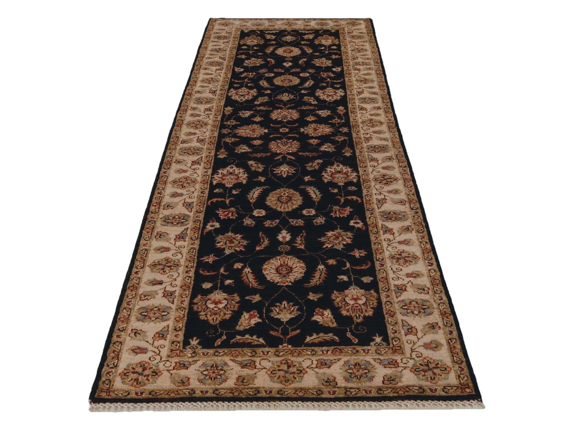 2' 9 x 8' Hand Knotted Peshawar Ziegler Runner Rug