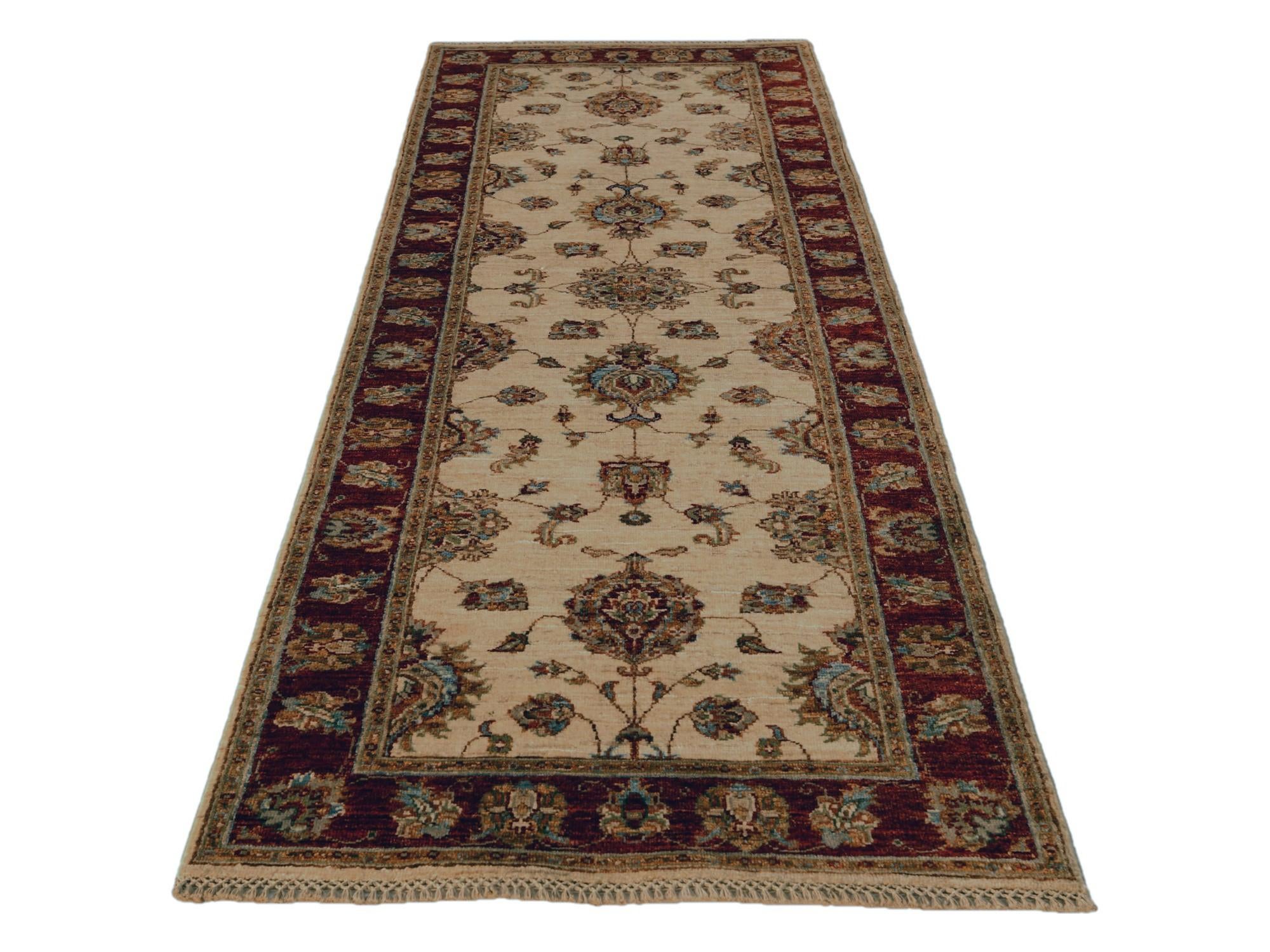 2' 9 x 8' 3 Hand Knotted Peshawar Ziegler Runner Rug