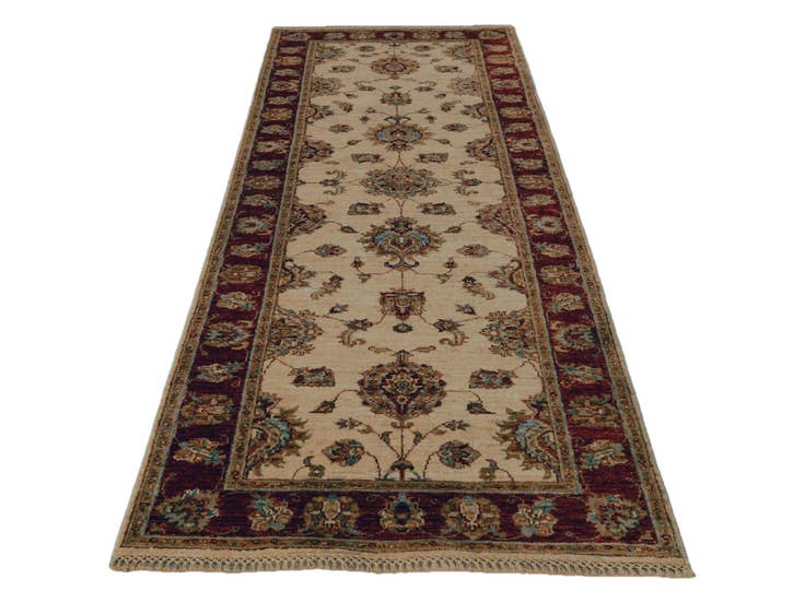 Detail image of 2' 9 x 8' 3 Hand Knotted Peshawar Ziegler Runner Rug