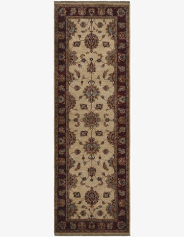 2' 9 x 8' 3 Hand Knotted Peshawar Ziegler Runner Rug