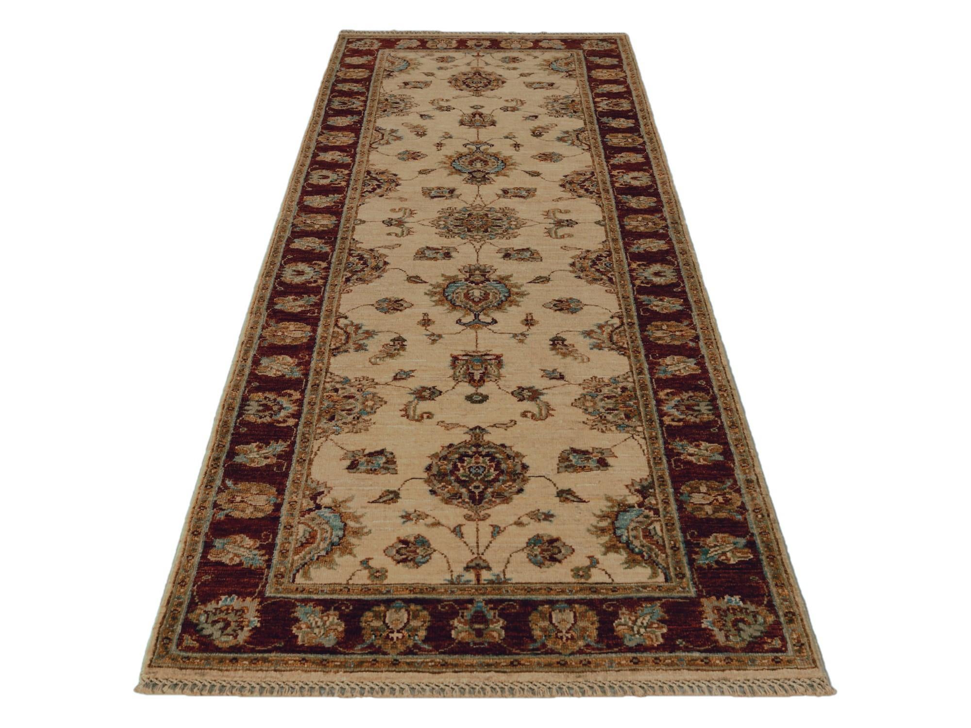 2' 10 x 8' 3 Hand Knotted Peshawar Ziegler Runner Rug