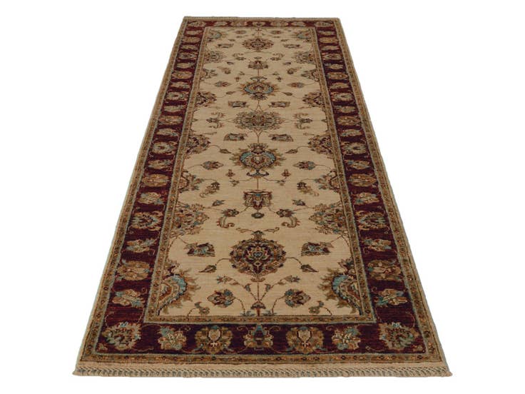 Detail image of 2' 10 x 8' 3 Hand Knotted Peshawar Ziegler Runner Rug