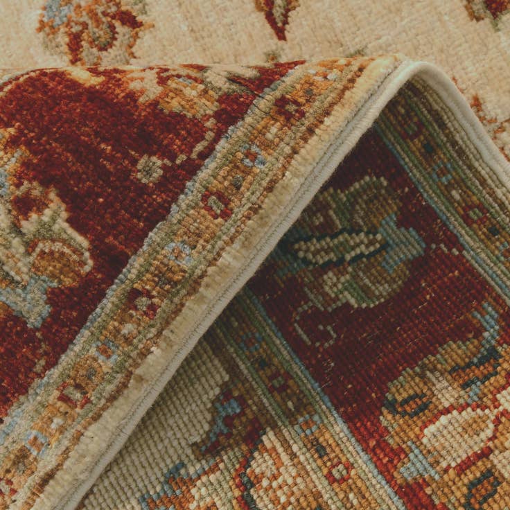 Detail image of 2' 10 x 8' 3 Hand Knotted Peshawar Ziegler Runner Rug
