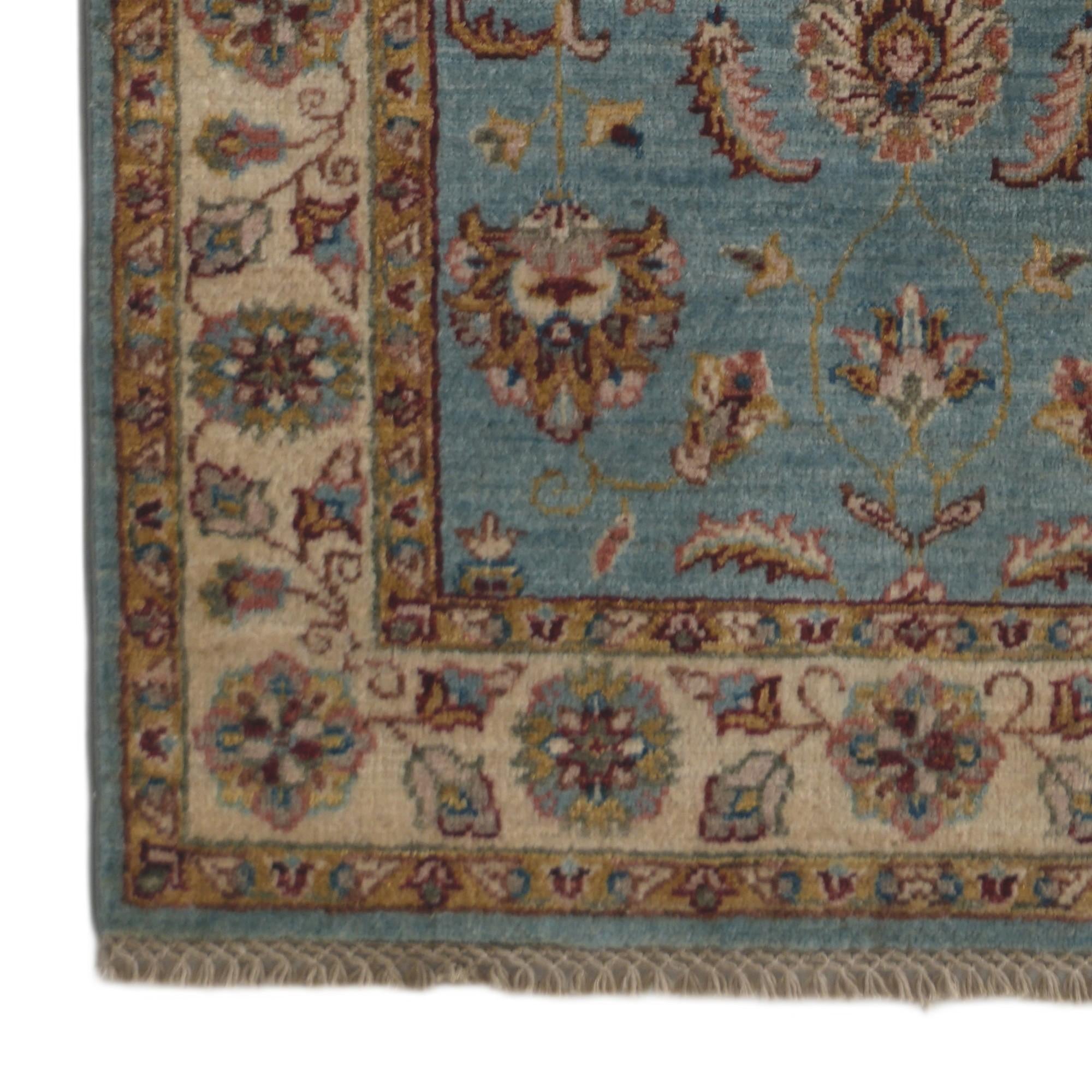 2' 9 x 8' 5 Hand Knotted Peshawar Ziegler Runner Rug
