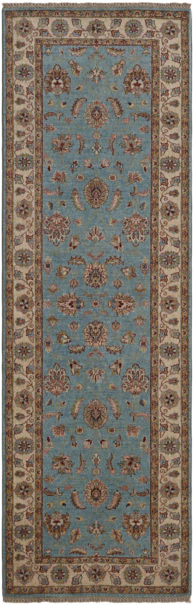 2' 9 x 8' 5 Hand Knotted Peshawar Ziegler Runner Rug