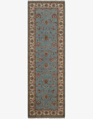 2' 9 x 8' 5 Hand Knotted Peshawar Ziegler Runner Rug