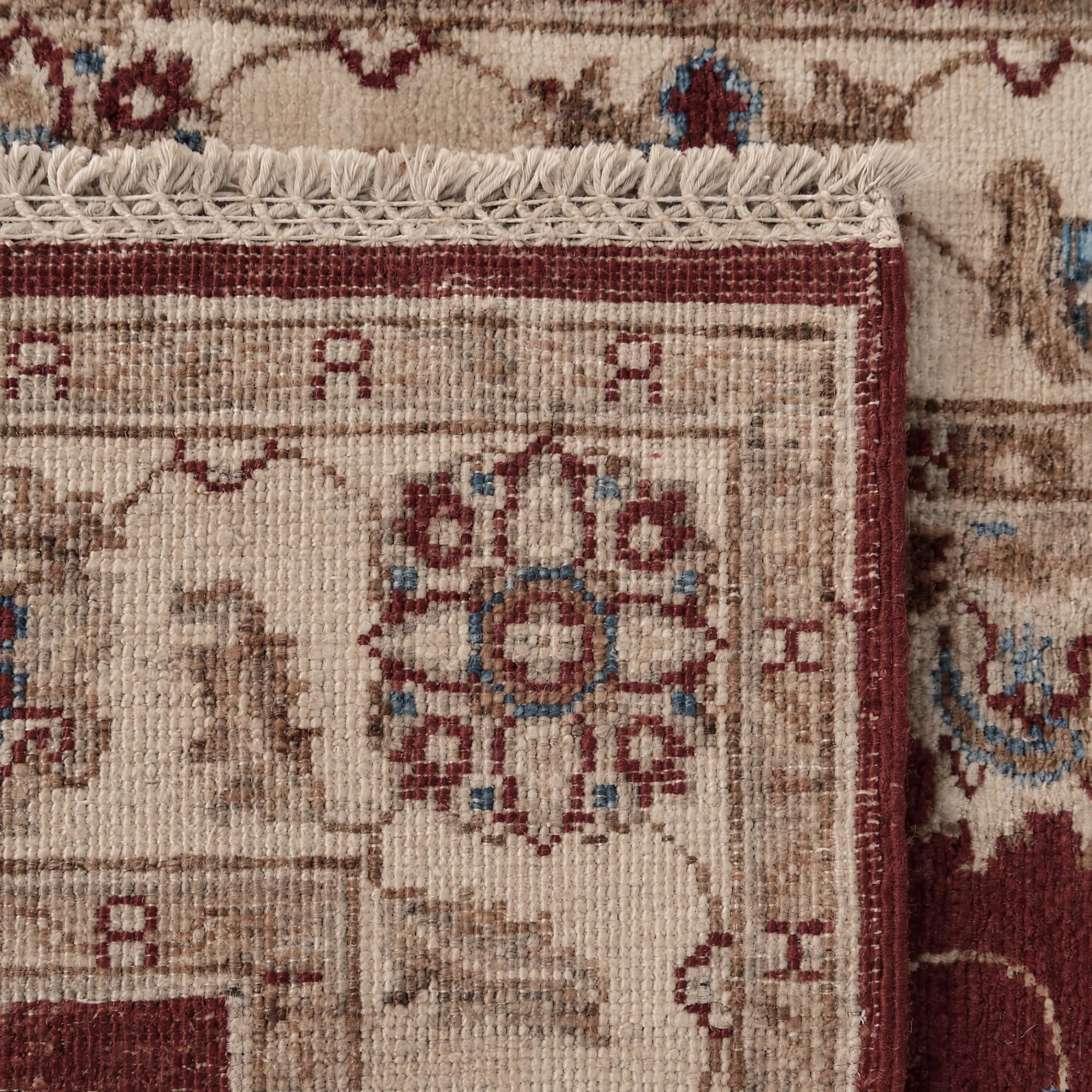 80cm x 255cm Hand Knotted Peshawar Ziegler Runner Rug