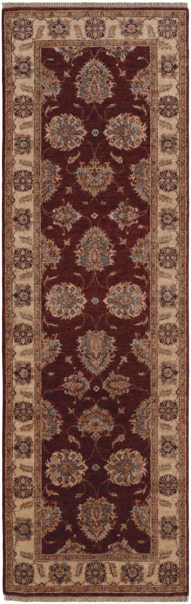 2' 8 x 8' 4 Hand Knotted Peshawar Ziegler Runner Rug