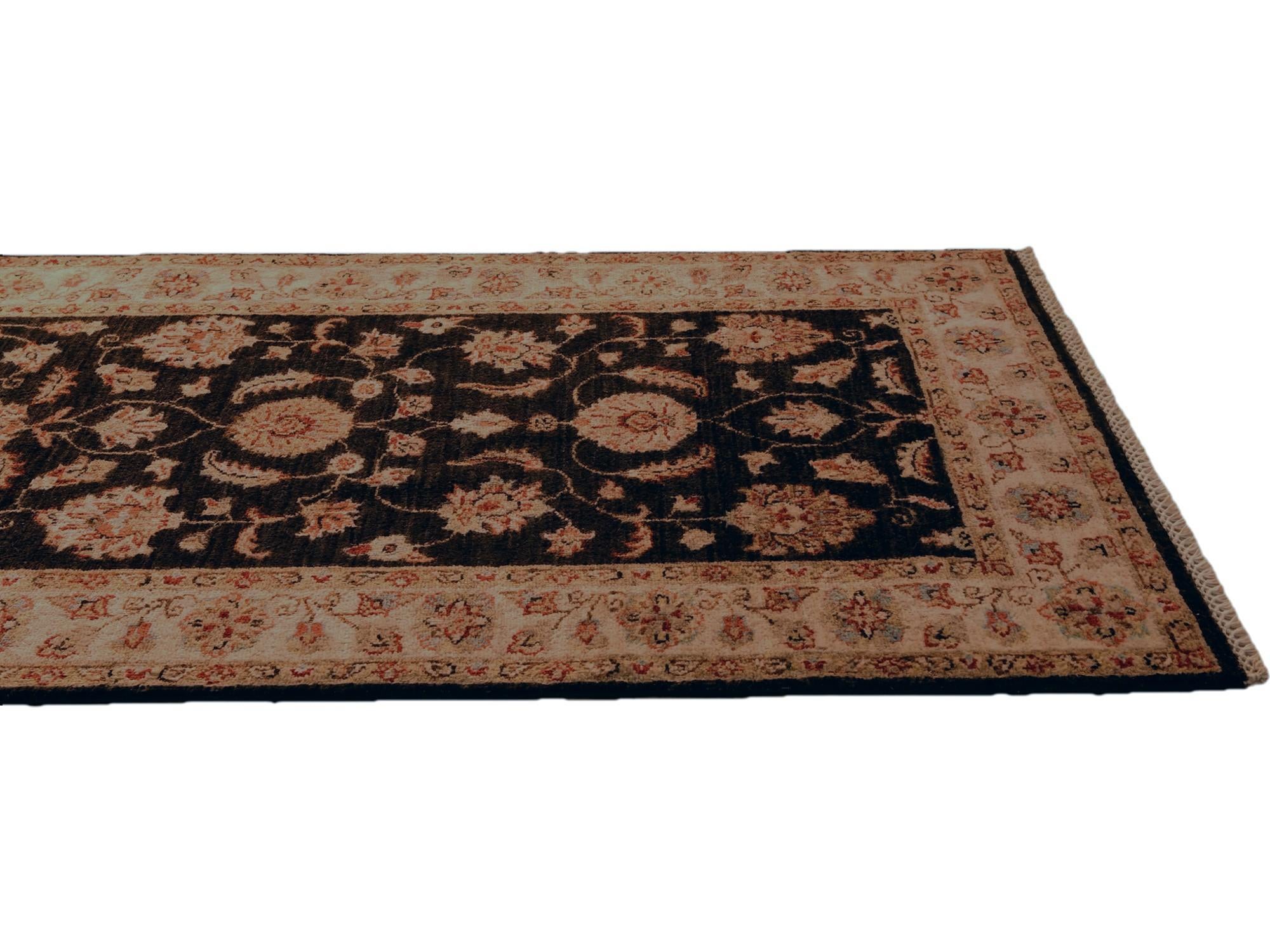 2' 9 x 8' Hand Knotted Peshawar Ziegler Runner Rug
