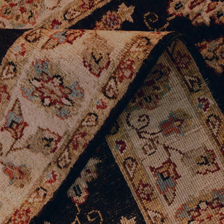 Detail image of 2' 9 x 8' Hand Knotted Peshawar Ziegler Runner Rug