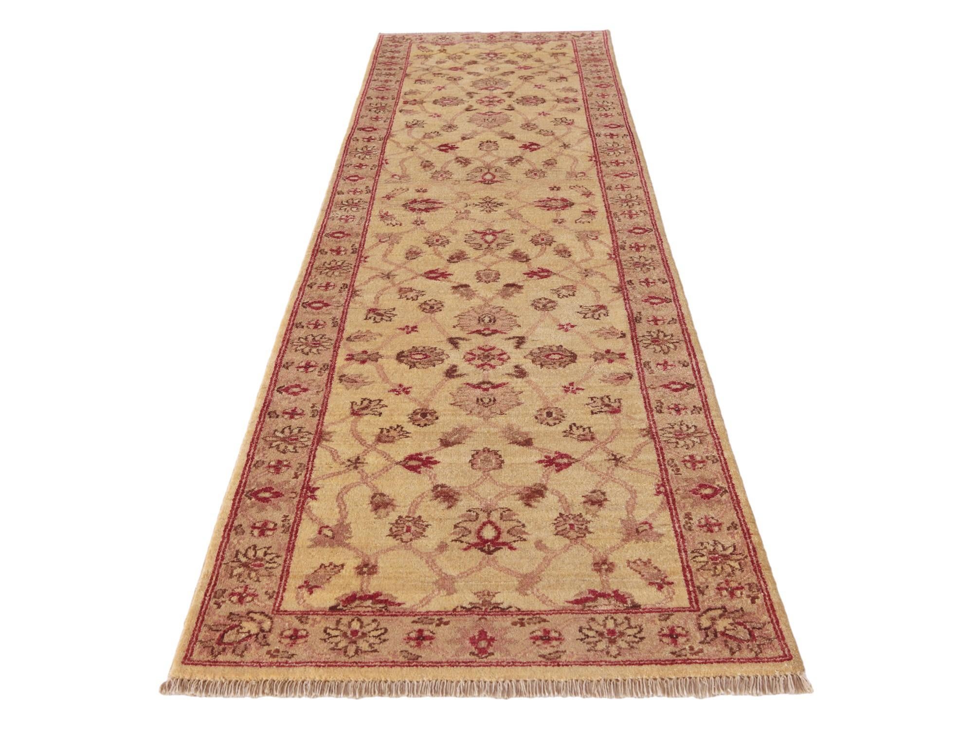 2' 8 x 10' Hand Knotted Peshawar Ziegler Runner Rug