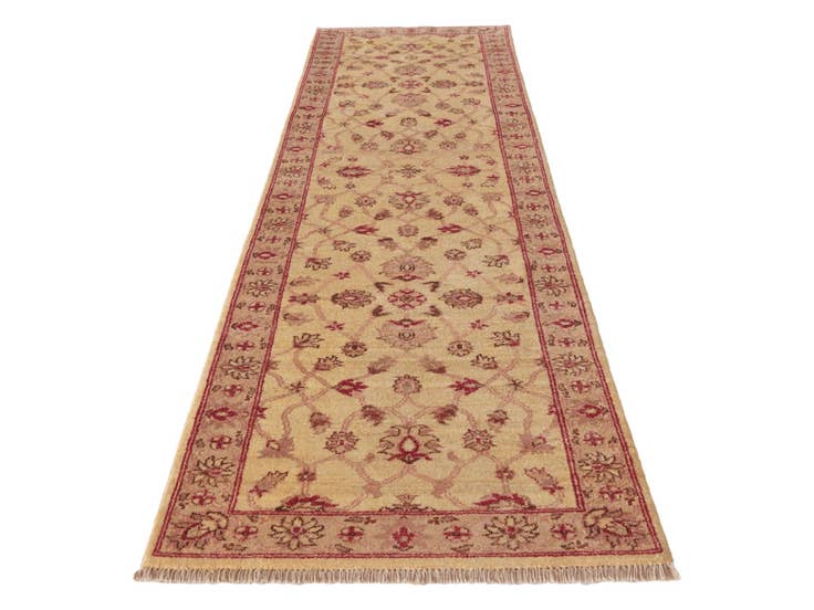Detail image of 2' 8 x 10' Hand Knotted Peshawar Ziegler Runner Rug