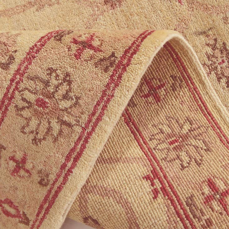 Detail image of 2' 8 x 10' Hand Knotted Peshawar Ziegler Runner Rug