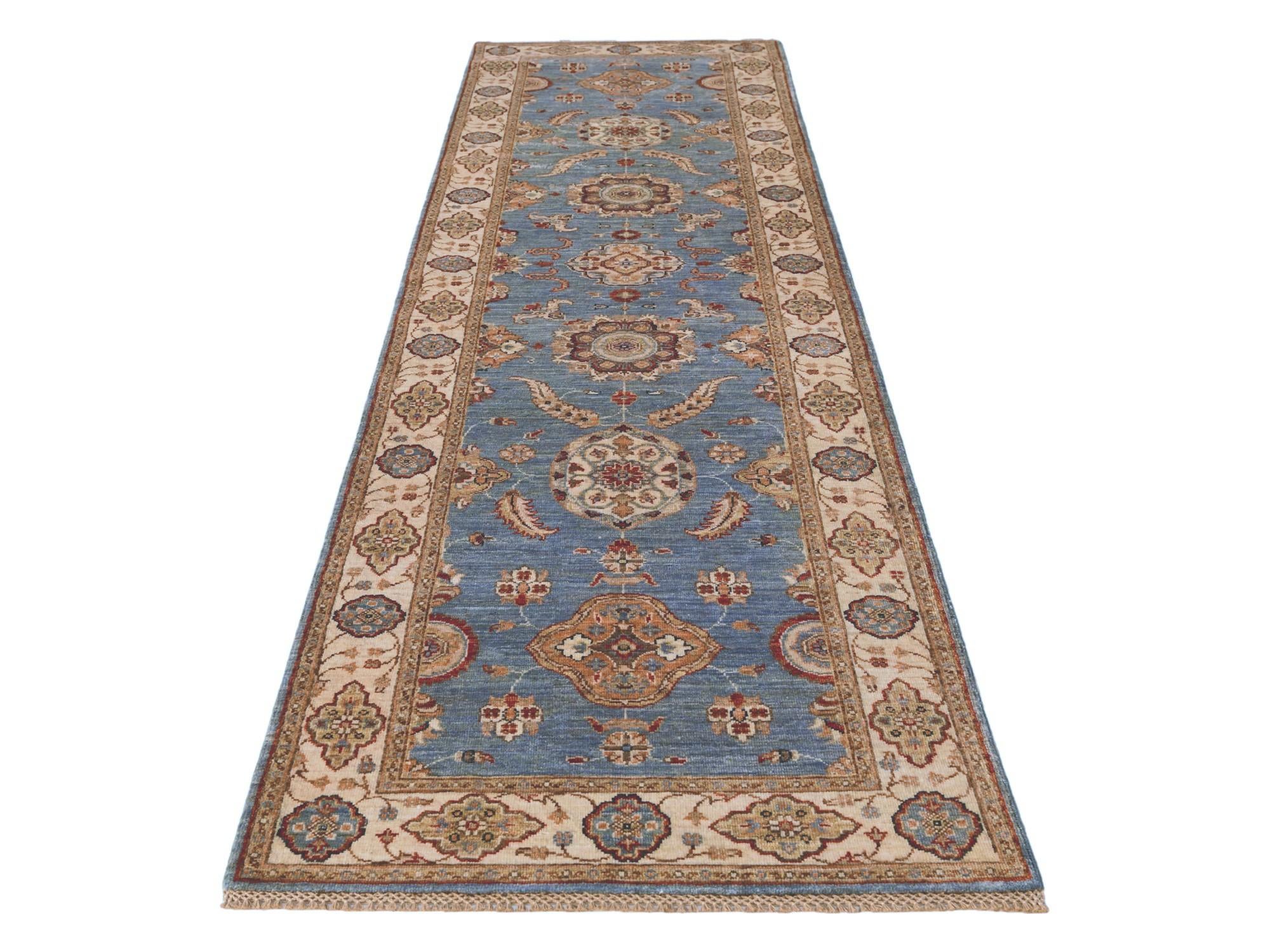 2' 11 x 10' Hand Knotted Ziegler Runner Rug