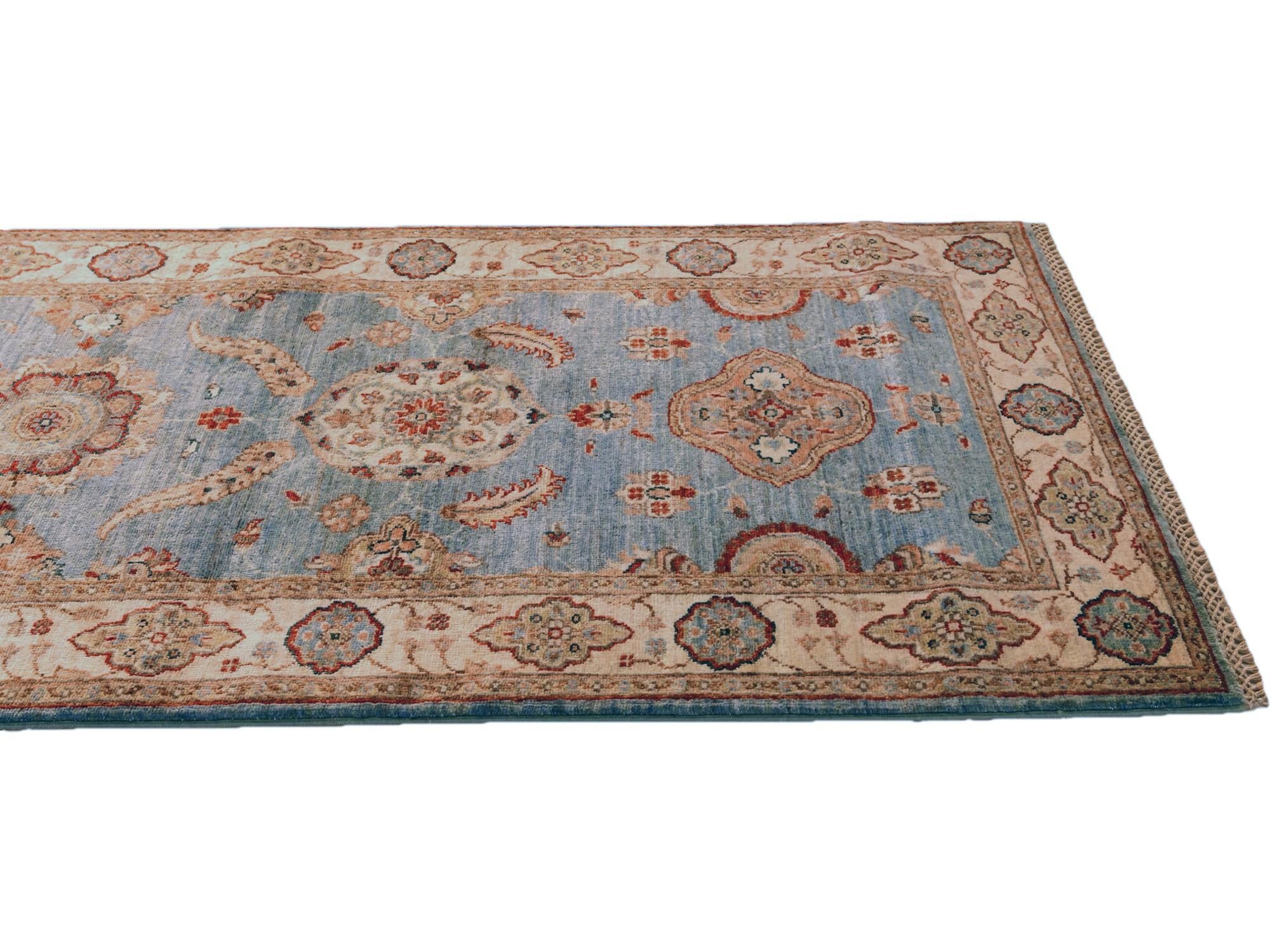 2' 11 x 10' Hand Knotted Ziegler Runner Rug