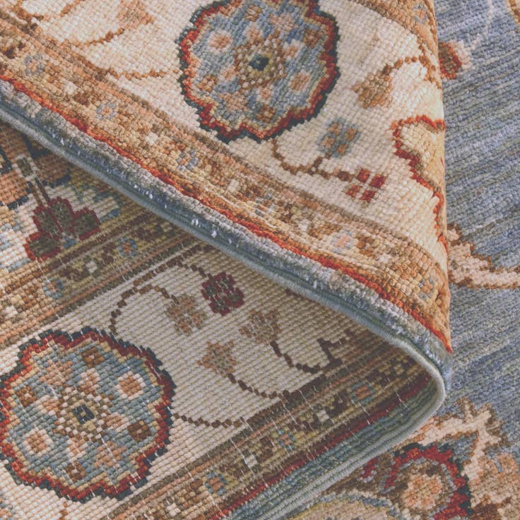 Detail image of 2' 11 x 10' Hand Knotted Ziegler Runner Rug