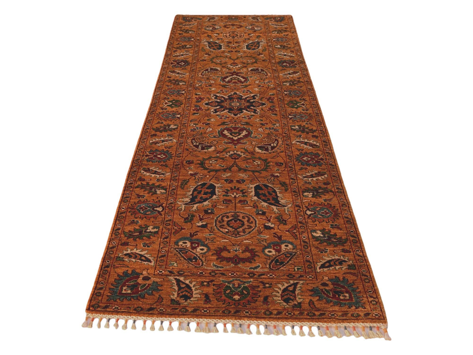 2' 11 x 10' 6 Hand Knotted Ziegler Runner Rug