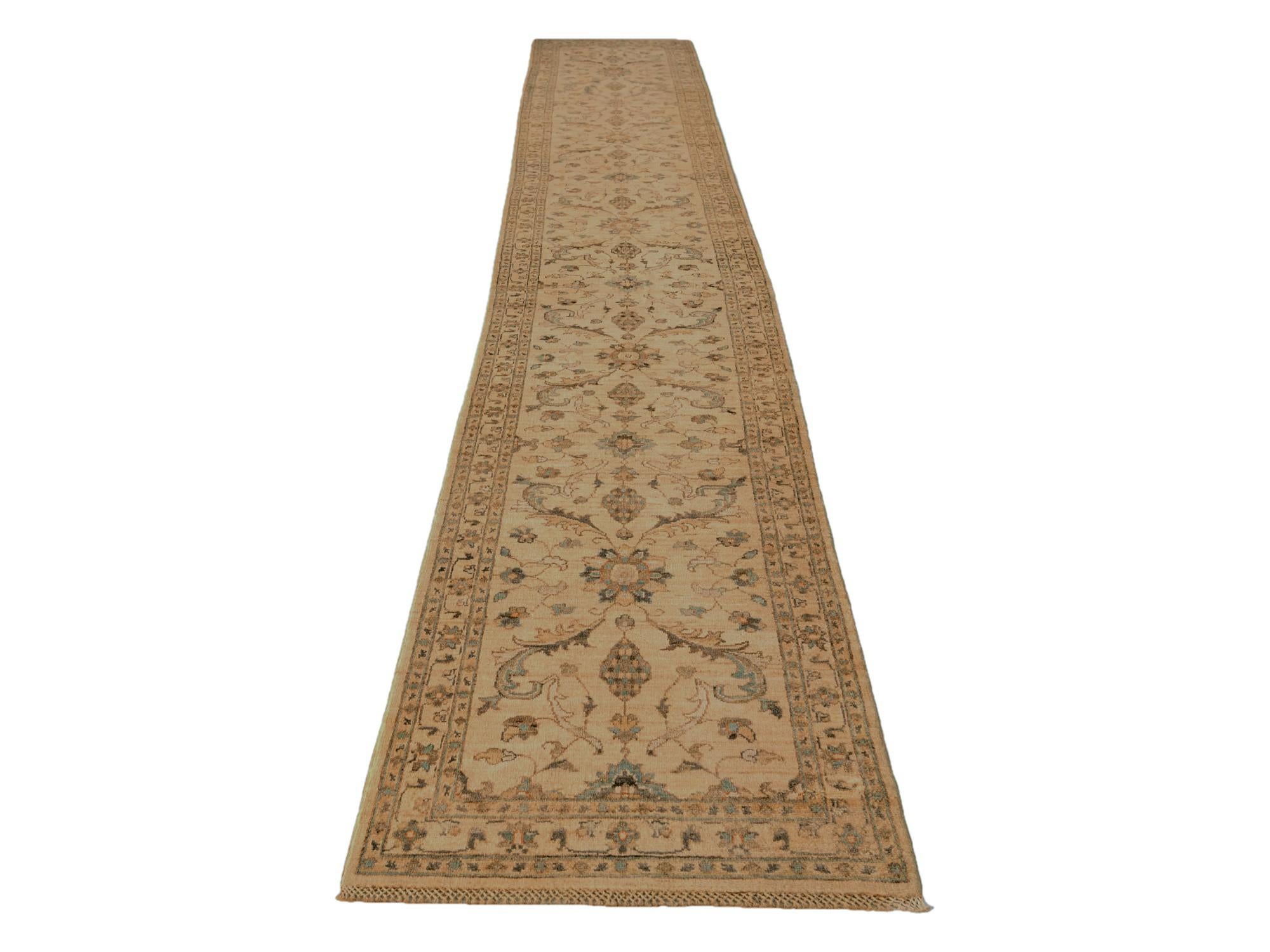 2' 8 x 18' 8 Hand Knotted Ziegler Runner Rug