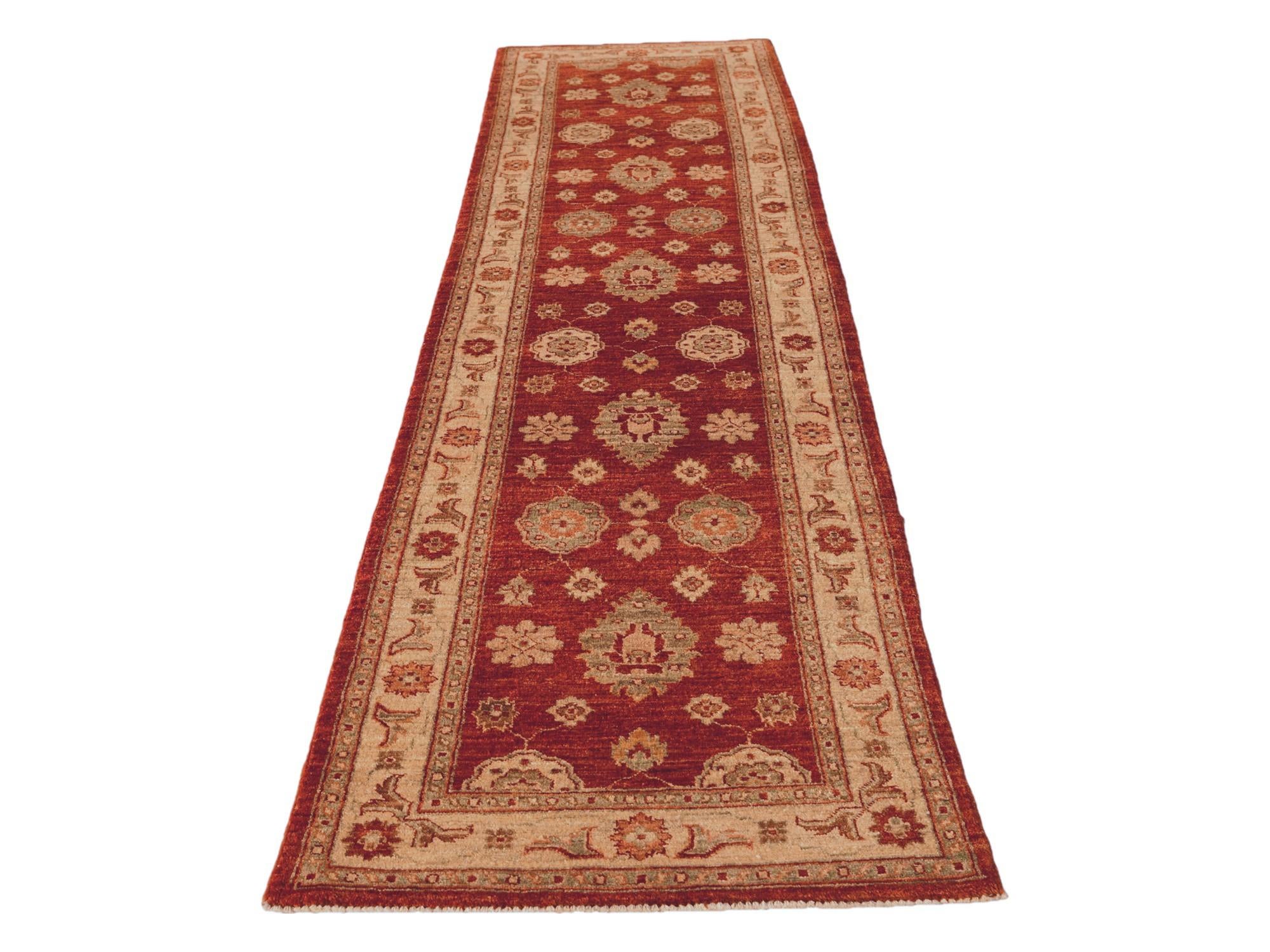 2' 7 x 10' 8 Hand Knotted Ziegler Runner Rug