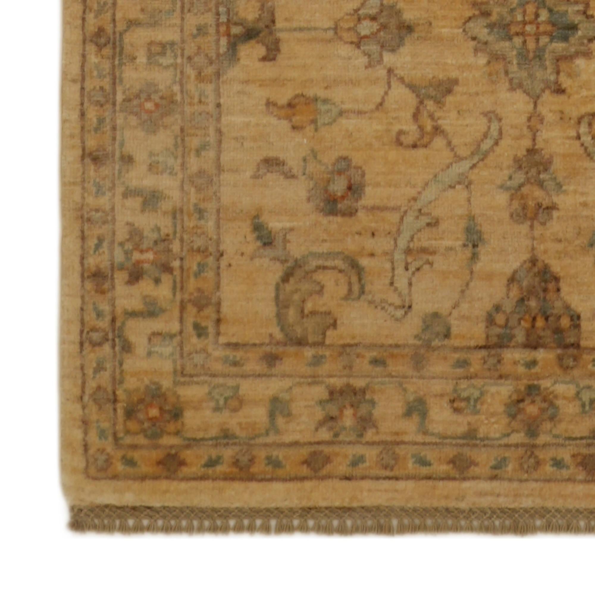 90cm x 405cm Hand Knotted Ziegler Runner Rug