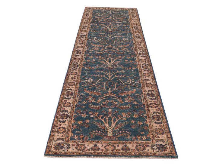 Detail image of 2' 7 x 9' 7 Hand Knotted Ziegler Runner Rug