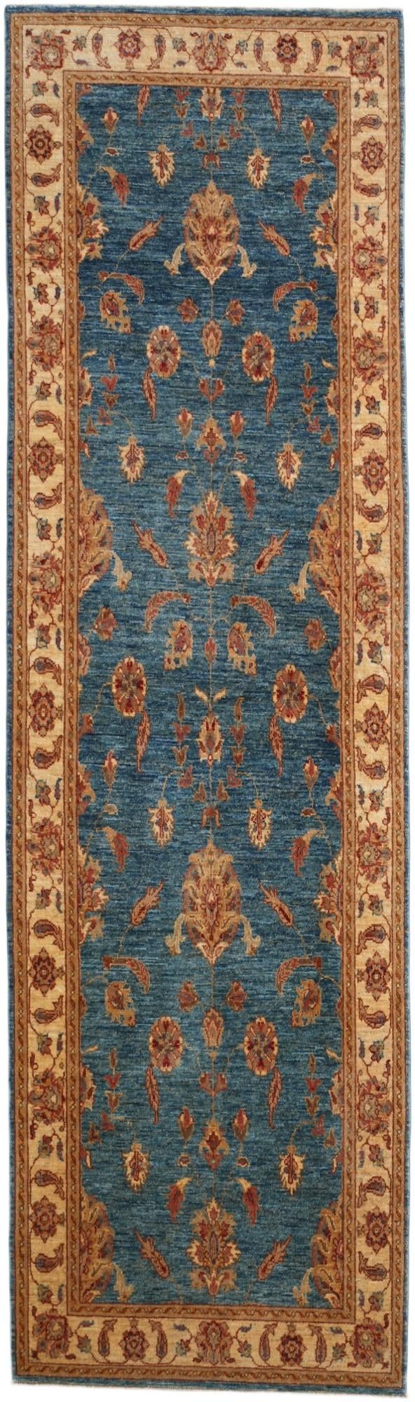 3' 1 x 10' 8 Hand Knotted Ziegler Runner Rug