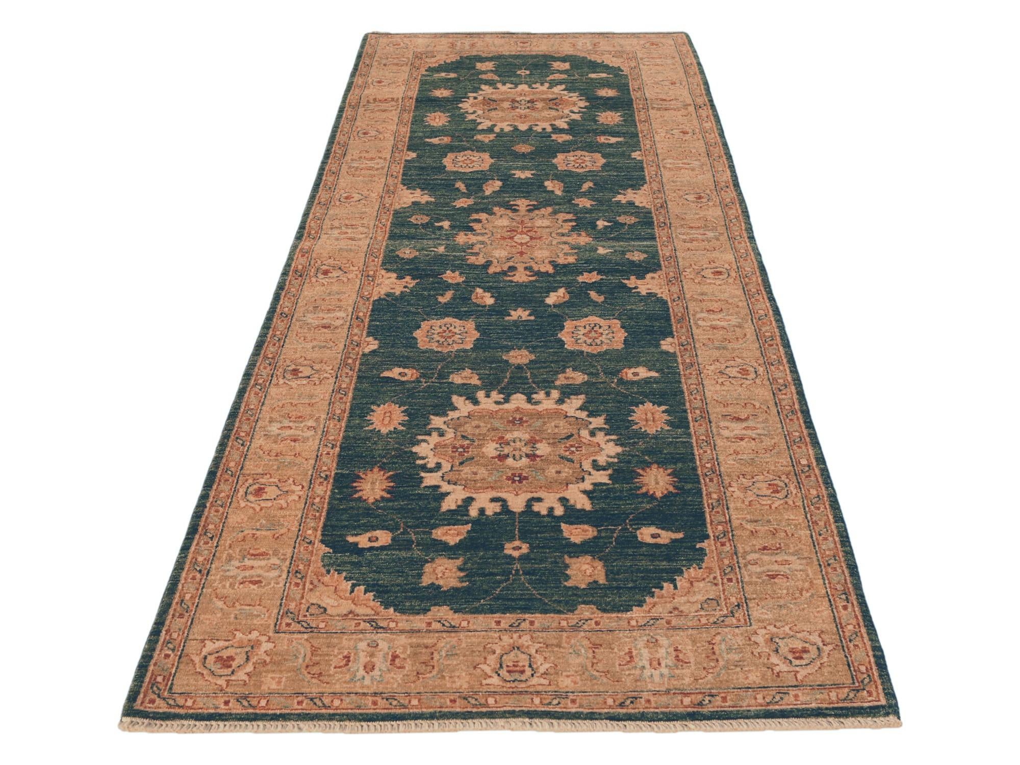 3' 4 x 9' 7 Hand Knotted Ziegler Runner Rug