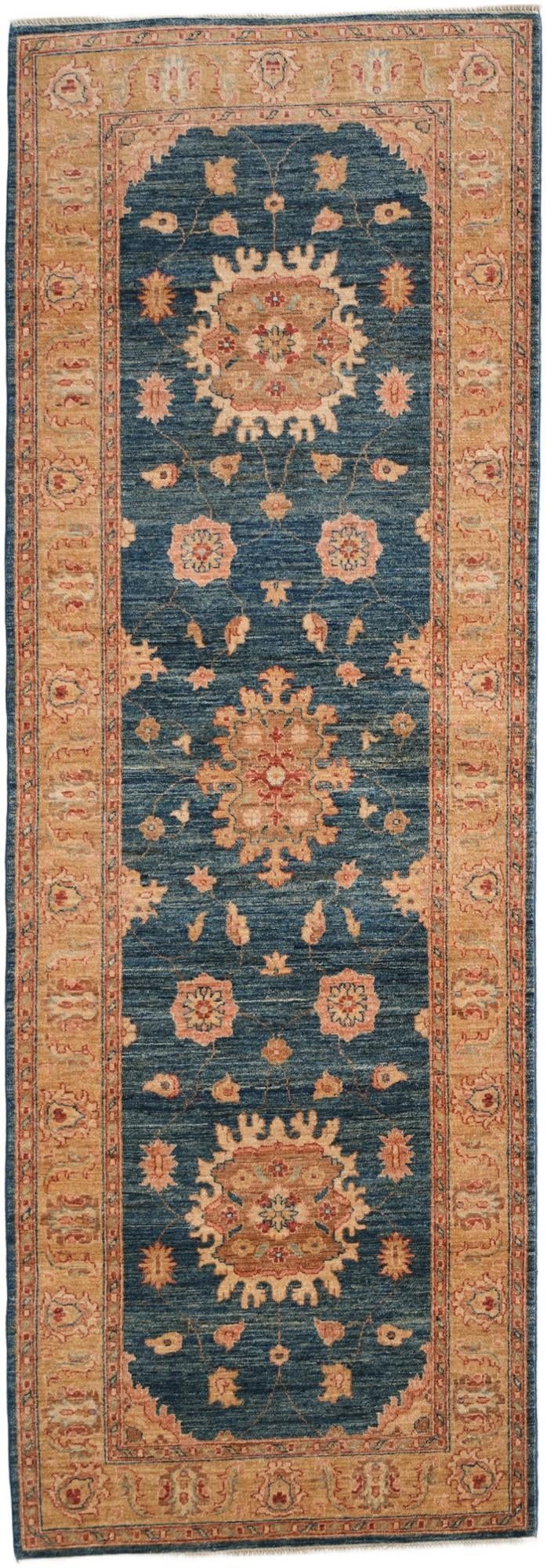 3' 4 x 9' 7 Hand Knotted Ziegler Runner Rug