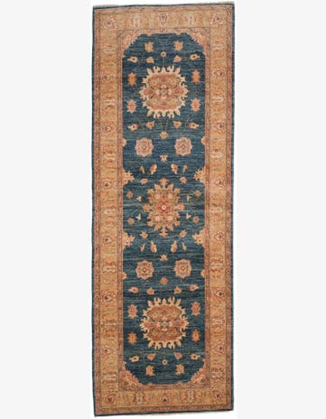 3' 4 x 9' 7 Hand Knotted Ziegler Runner Rug