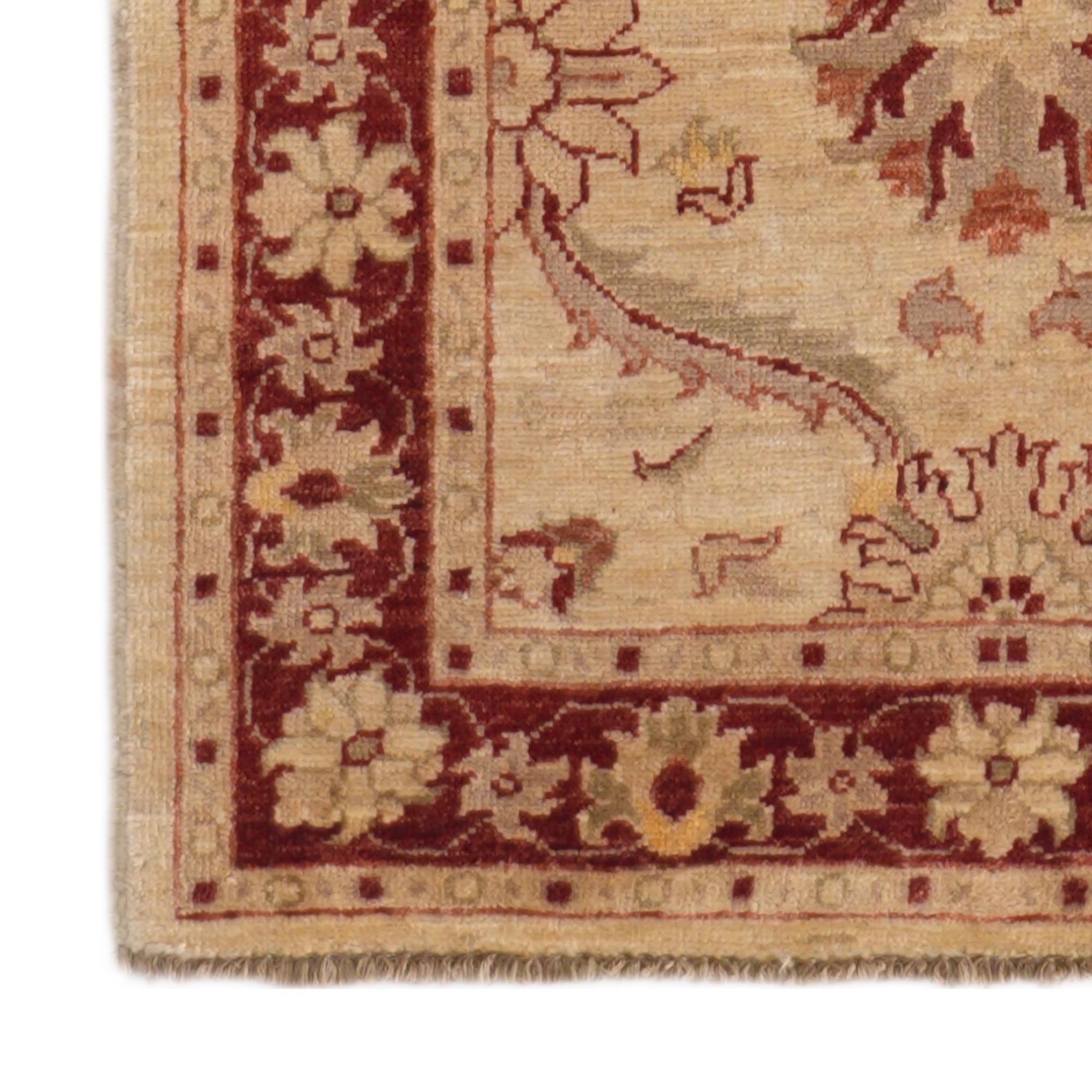 85cm x 450cm Hand Knotted Ziegler Runner Rug
