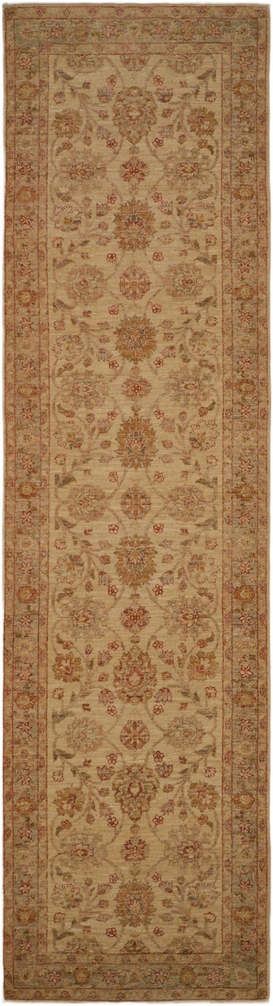 2' 11 x 10' 8 Hand Knotted Ziegler Runner Rug