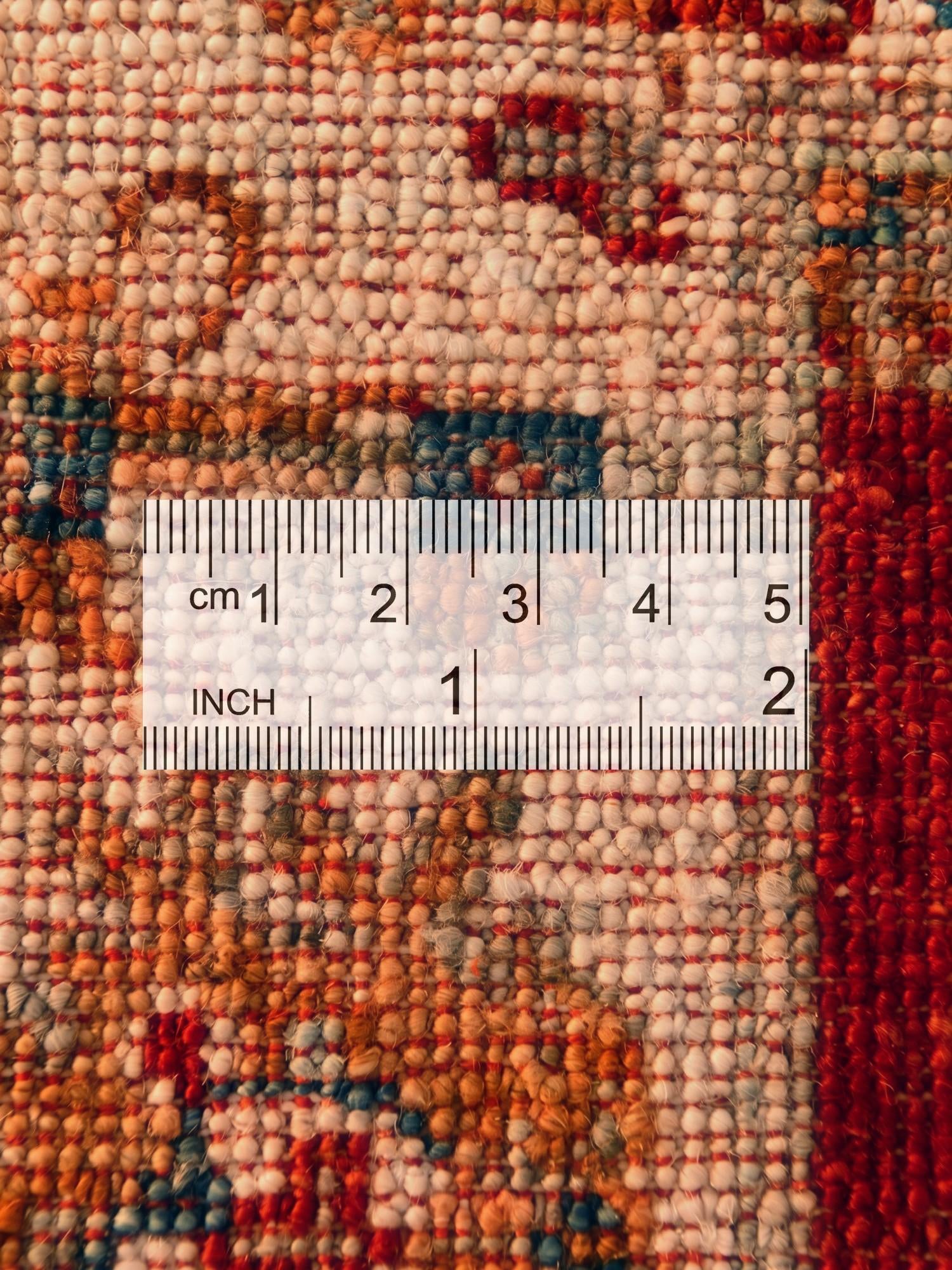2' 1 x 6' 4 Hand Knotted Ziegler Runner Rug