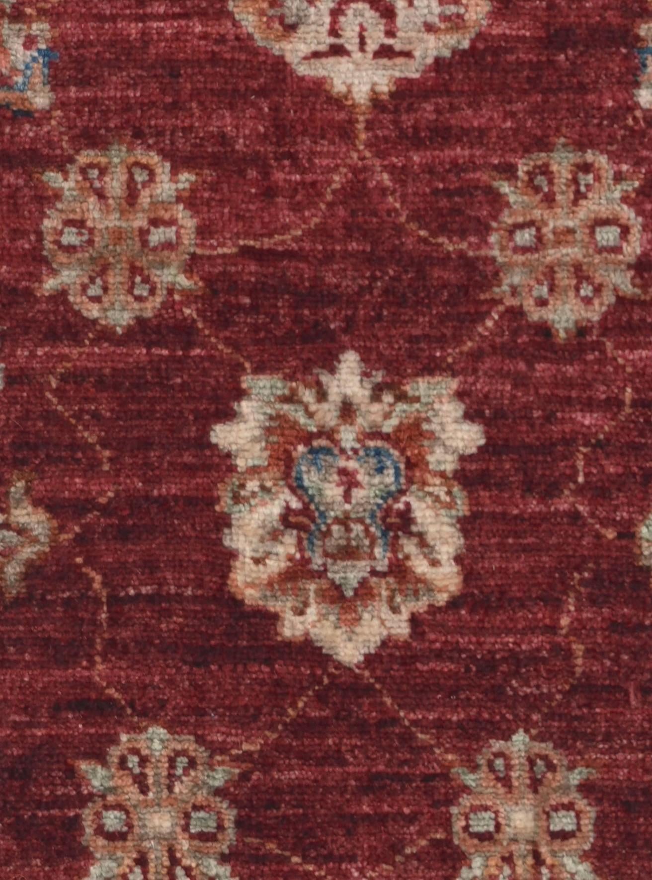 2' 1 x 6' 4 Hand Knotted Ziegler Runner Rug