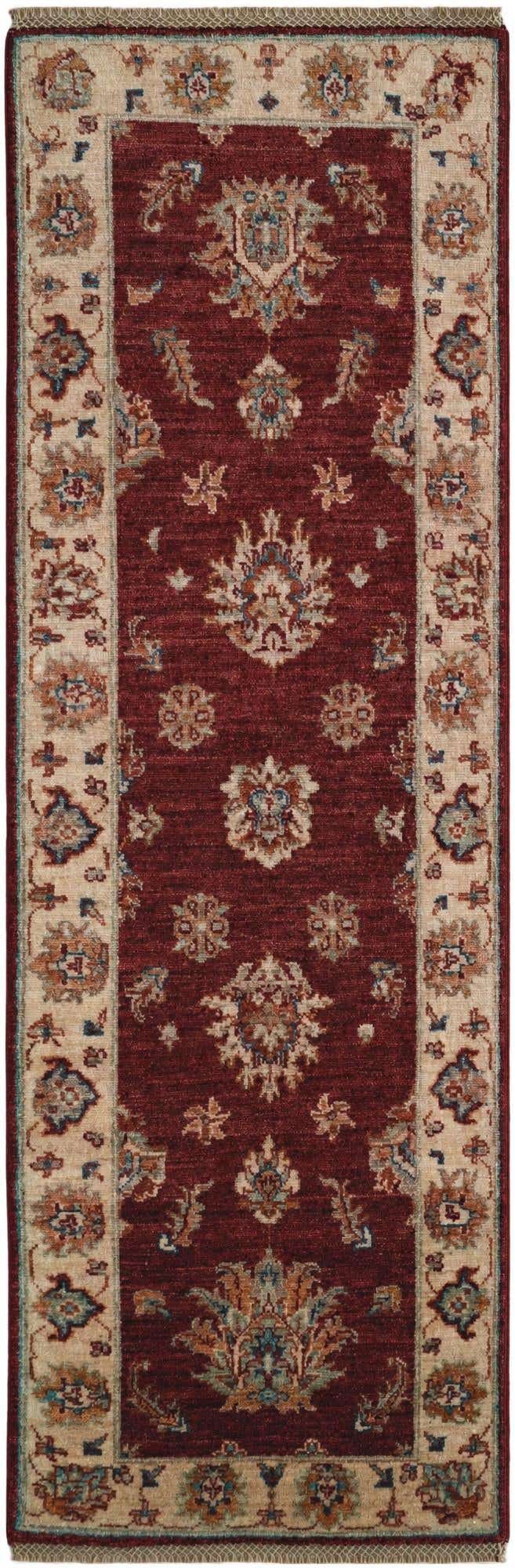 2' 1 x 6' 4 Hand Knotted Ziegler Runner Rug