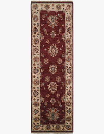 2' 1 x 6' 4 Hand Knotted Ziegler Runner Rug