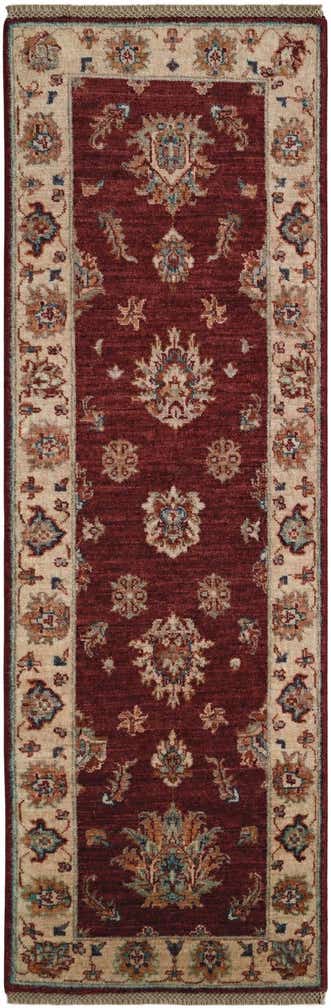 2' 1 x 6' 4 Hand Knotted Ziegler Runner Rug