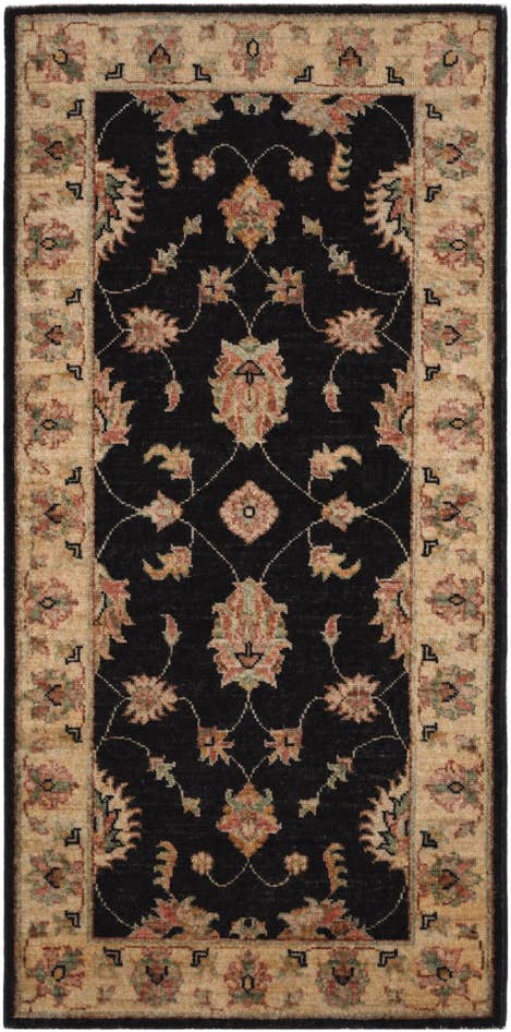 Detailansicht von 65cm x 135cm Handgeknüpft Ziegler Läufer Teppich