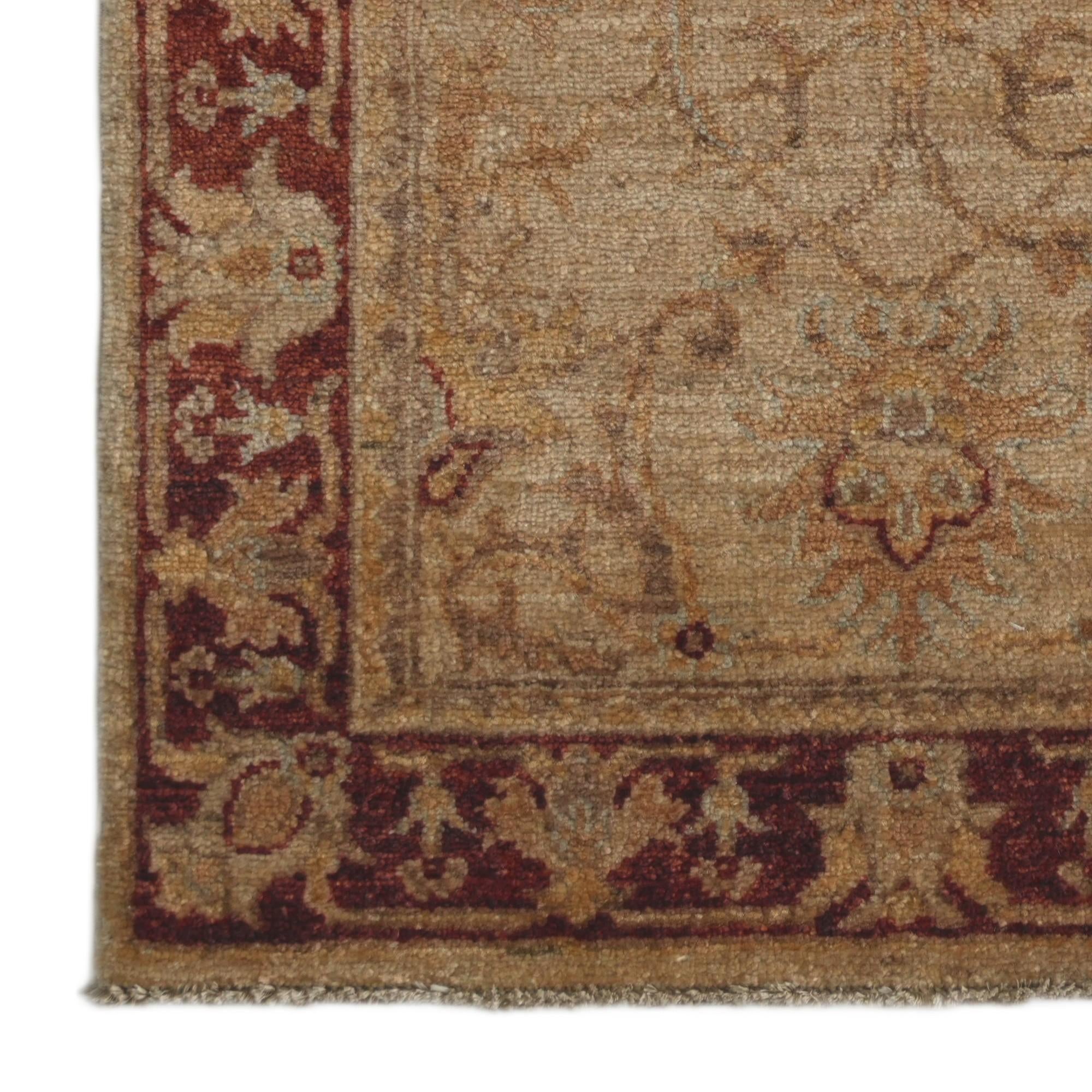2' 4 x 4' 7 Hand Knotted Ziegler Runner Rug