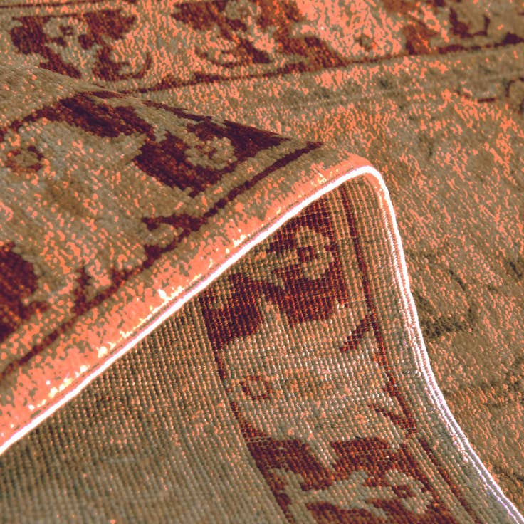 Detail image of 2' 4 x 4' 7 Hand Knotted Ziegler Runner Rug