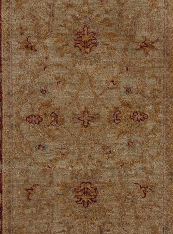 2' 4 x 4' 7 Hand Knotted Ziegler Runner Rug