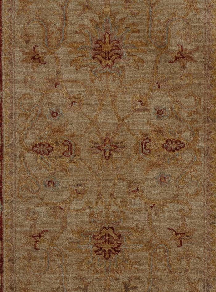 Detail image of 2' 4 x 4' 7 Hand Knotted Ziegler Runner Rug