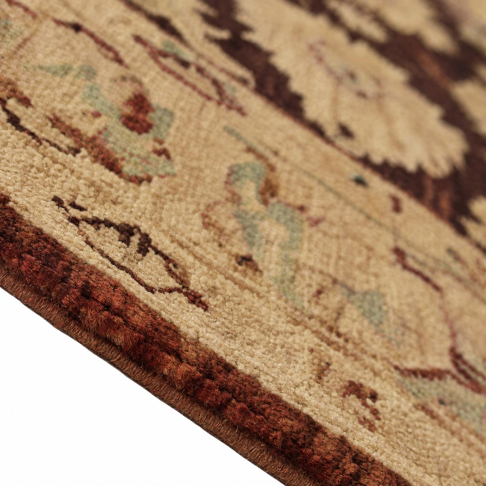 80cm x 250cm Hand Knotted Ziegler Runner Rug