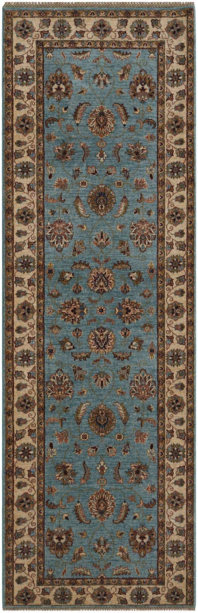 2' 8 x 8' 3 Hand Knotted Ziegler Runner Rug