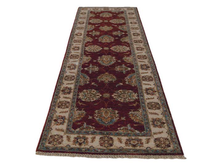2' 8 x 8' 7 Hand Knotted Ziegler Runner Rug