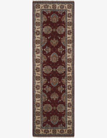 2' 8 x 8' 7 Hand Knotted Ziegler Runner Rug