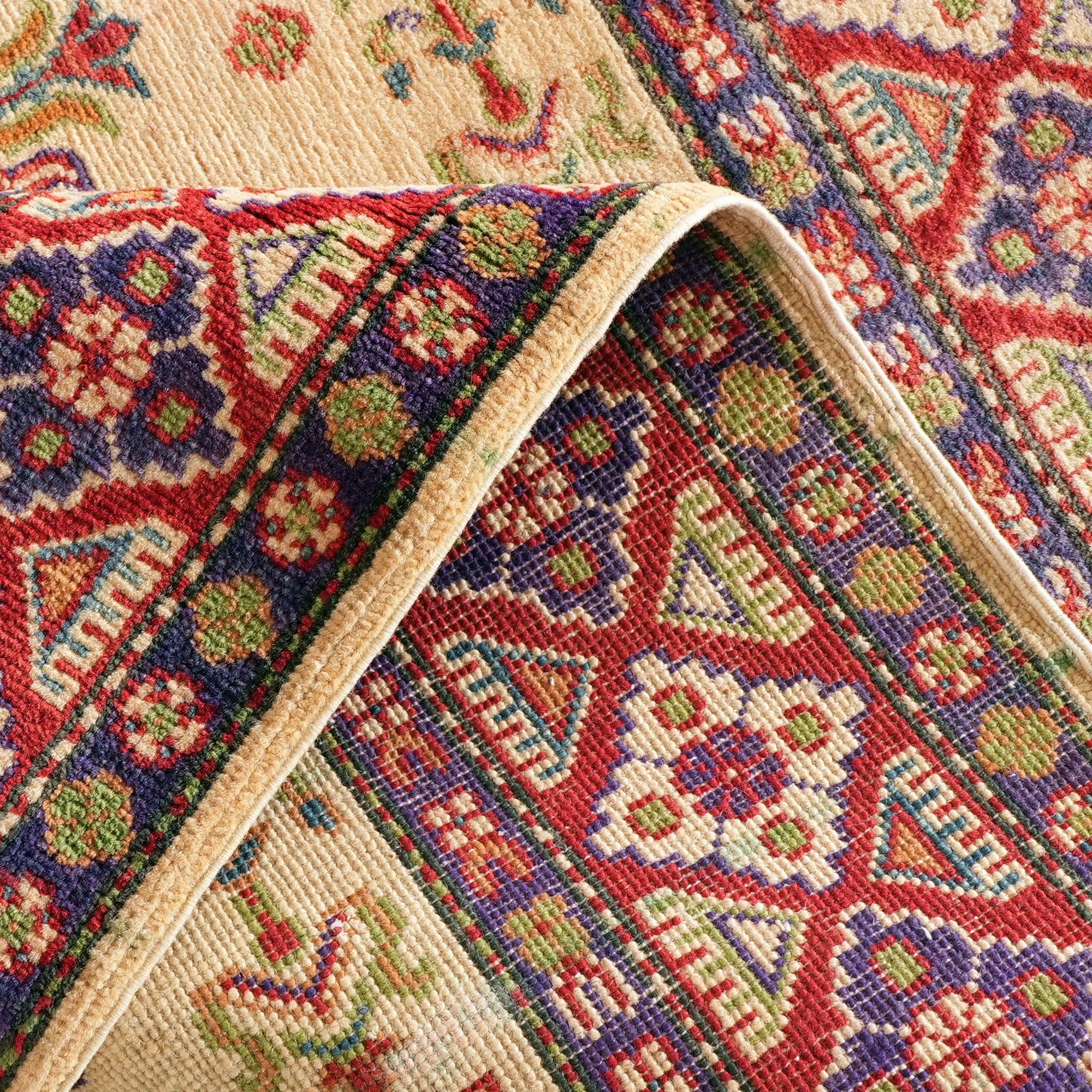 Detail image 6 of 8: 4' 10 x 4' 10 Hand Knotted Kazak Square Rug