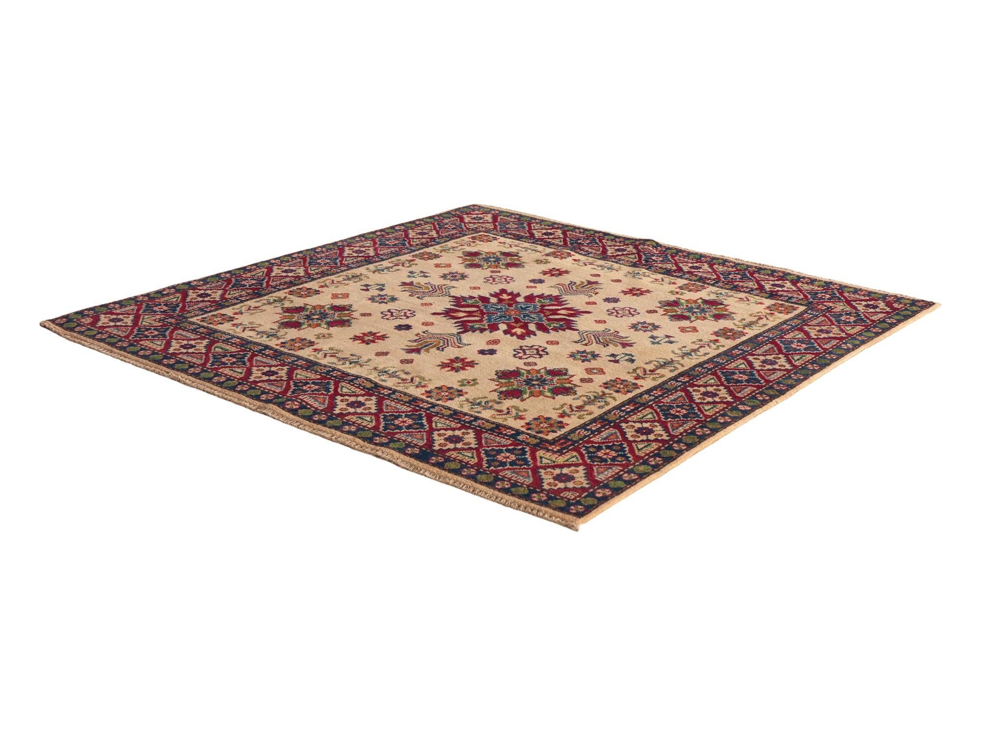 Detail image 4 of 10: 4' 10 x 4' 11 Hand Knotted Kazak Square Rug