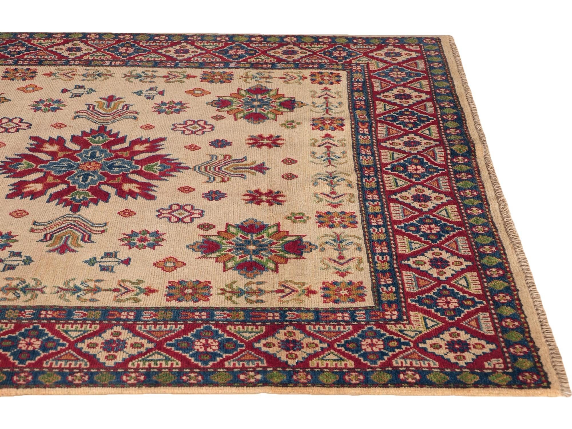 Detail image 6 of 10: 4' 10 x 4' 11 Hand Knotted Kazak Square Rug