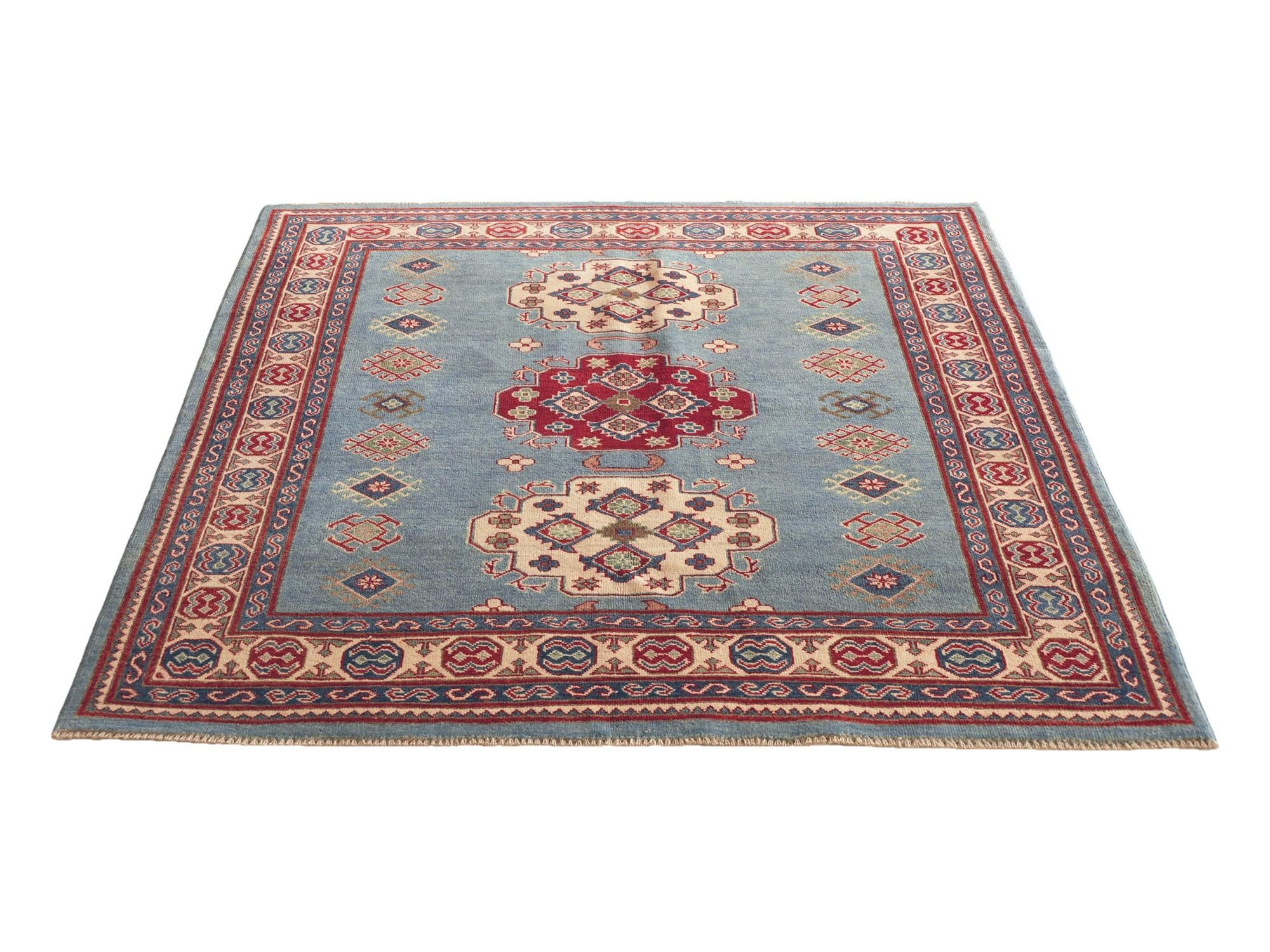 Detail image 5 of 10: 5' 3 x 5' 10 Hand Knotted Kazak Square Rug
