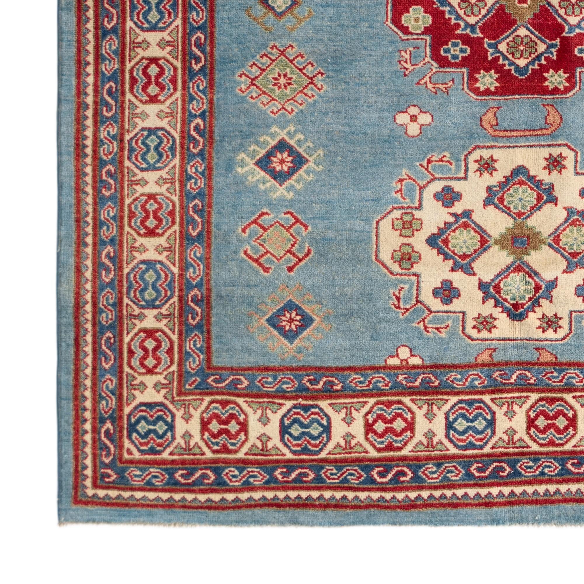 Detail image 7 of 10: 5' 3 x 5' 10 Hand Knotted Kazak Square Rug